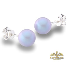 Load image into Gallery viewer, Genuine European Crystal Round Simulated Pearl S925 Solid Sterling Silver Stud Earrings For Women Wife Spouse Daughter Anniversary Birthday Mothers Day Gifts