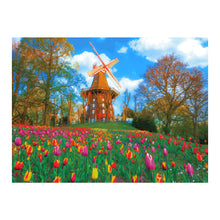 Load image into Gallery viewer, Springtime in Bremen Puzzle Jigsaw Puzzles 500 Pieces for Adults Windmill Scenic Parks Country Landscape Floor Puzzle Educational Fun Games or Toys for Elders Children Family and Friends