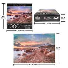 Load image into Gallery viewer, Montauk Lighthouse Puzzle Jigsaw Puzzles 1000 Pieces for Adults National Parks Scenic Landscape Beach Floor Puzzle Educational Fun Games or Toys for Elders Children Family and Friends