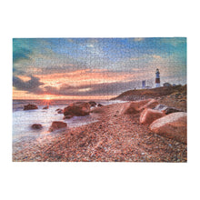Load image into Gallery viewer, Montauk Lighthouse Puzzle Jigsaw Puzzles 1000 Pieces for Adults National Parks Scenic Landscape Beach Floor Puzzle Educational Fun Games or Toys for Elders Children Family and Friends